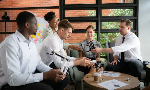 Group of diverse business people working together in the office,